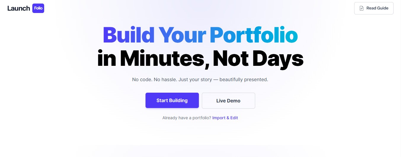 LaunchFolio is a simple portfolio builder designed to help professionals who struggle to showcase their work online. Many people miss out on digital job opportunities because they don’t have a proper portfolio or access to a free and easy tool to create one. LaunchFolio solves this by allowing users to build a professional portfolio in minutes through an easy-to-use interface. It is completely free, requires no signup, and lets users update their portfolio anytime without any restrictions.
